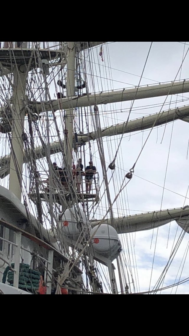 Can you spot the boss?! This is him enjoying himself sailing with <a href="/JubileeSailing/">Jubilee Sailing Trust</a> We’re finally reunited but we’re giving him the silent treatment for a bit longer for leaving us for the high seas! #guidedog #jubileesailingtrust
