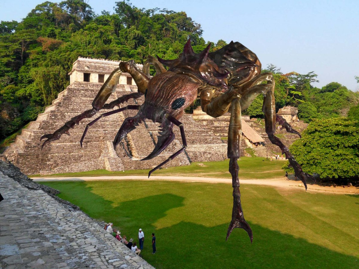 DailySquibXXL's tweet photo. A brave soul managed to snap a photo of the giant mutant ant's rampage! https://t.co/EP1yu3p3TO