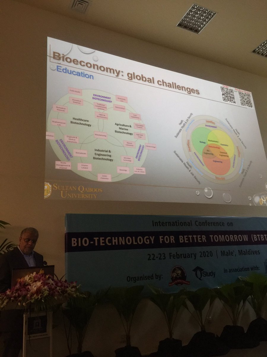 fhsmnu's tweet photo. The keynote address was delivered by Professor Saiful Al-Bahri from Sultan Qaboos University, Oman! He delivered an insightful address on the topic BIO-ECONOMY. 
@MNUedu @MoHEmv https://t.co/iLZn2Ytysw