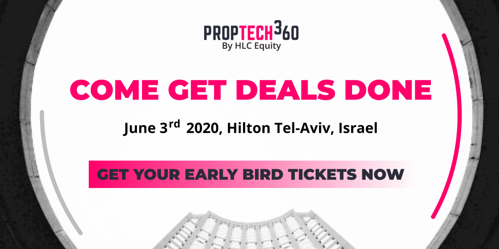 Prop_tech360's tweet photo. Come and join us June 3rd in Tel Aviv for our third year of Proptech360 to collaborate with global real estate players, VCs, and Proptech providers! Get your early bird tickets now at https://t.co/KnaUEpf2ab

#proptech360 #proptech #realestate #technology #earlybird #hlcequity https://t.co/FquoCzNYbi