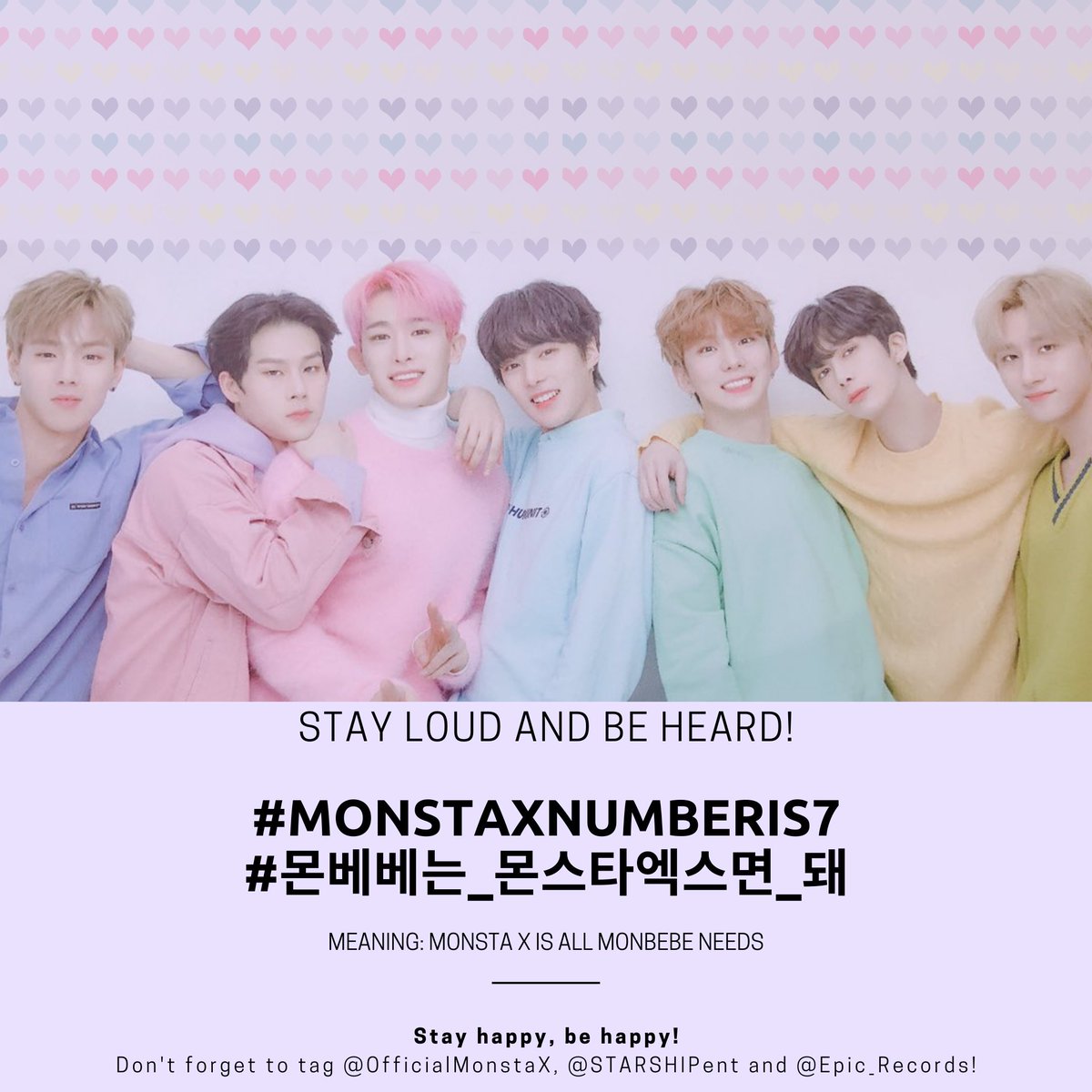 2020022212am KST onwards208th Hashtags @OfficialMonstaX @STARSHIPent  @Epic_Records  #MonstaXNumberIs7  #몬베베는_몬스타엑스면_돼 408 official protest Hashtags