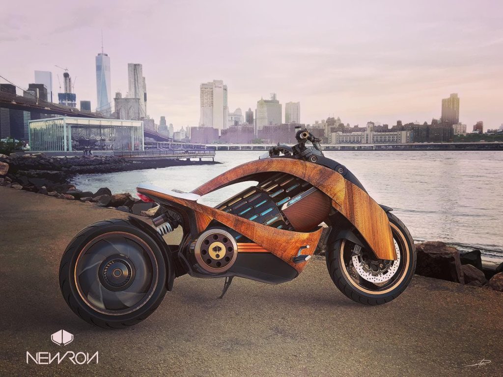 MaxVonSama's tweet photo. #Bike ๐๏ธ Awesome of the Day: #Steampunk โ๏ธ French-designed #Newron EV-1 Electric #Motorcycle With Open Wooden Body Panels via @EngElecMotCo #SamaBikes https://t.co/Zd20LMCBdB