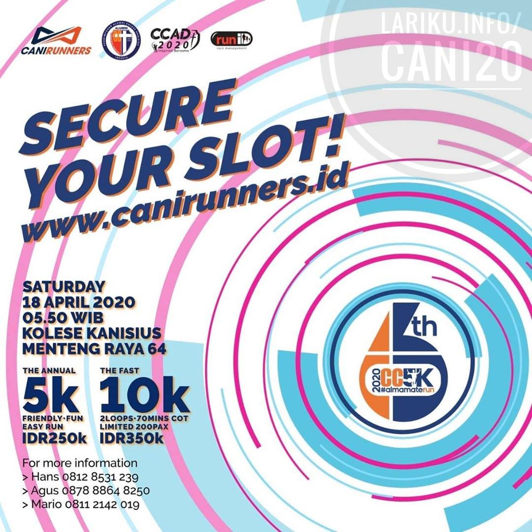 LarikuInfo's tweet photo. ๐ป๐ป๐ป
๐ CaniRunners CC5K
๐ค 18 April 2020
๐ 5K/10K* โข Fun/Road Run
โญ Menteng - Jakpus
๐ ________________________
๐ https://t.co/BtQBi6tFxS โโโ
๐บ
โขโขโขโข
.
.
.
#CC5K #LariKuinfo #RunID https://t.co/KfblrRZSq9