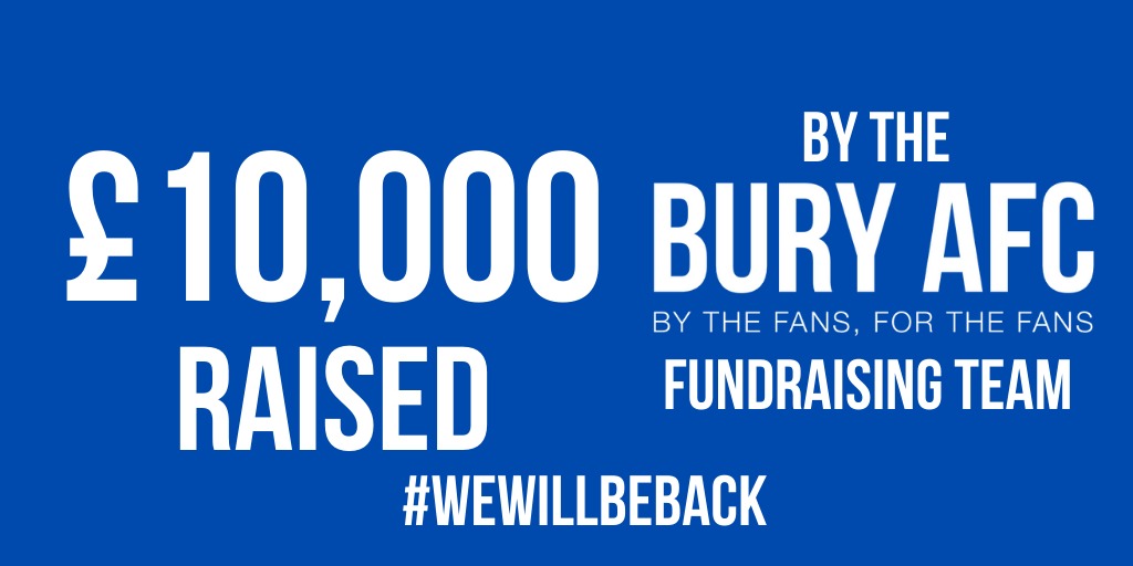 buryfc_women's tweet photo. 🔵⚪ Fundraising Team Smashing It!
Following yesterday's gatherings at the Stanley & Staff of Life our events, raffles, & merchandise have raised over...
💷 £1️⃣0️⃣0️⃣0️⃣0️⃣
From a standing start last October, an incredible feat without a football club to follow! 👏
#WeWillBeBack https://t.co/a45nCpQIml