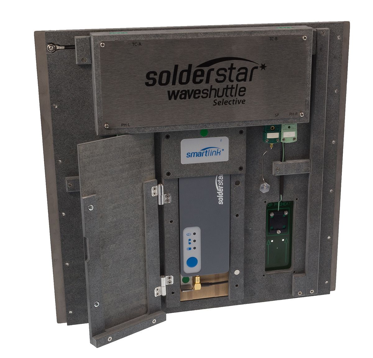 Solderconnect's tweet photo. Pre-heat temperature profiles, solder pot and solder nozzle measurement sensors  are combined in one easy to use wave solder fixture. https://t.co/i4zvZ1LUuQ https://t.co/5XarhBi0dY