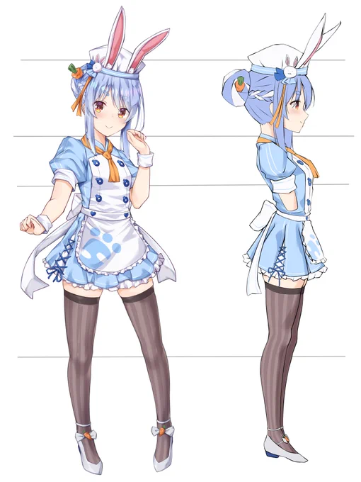 とっくにすぎてるけどぺこらちゃんのバレンタイン衣装デザイン🐰💗
#ぺこらーと
#バレンタインイラスト 