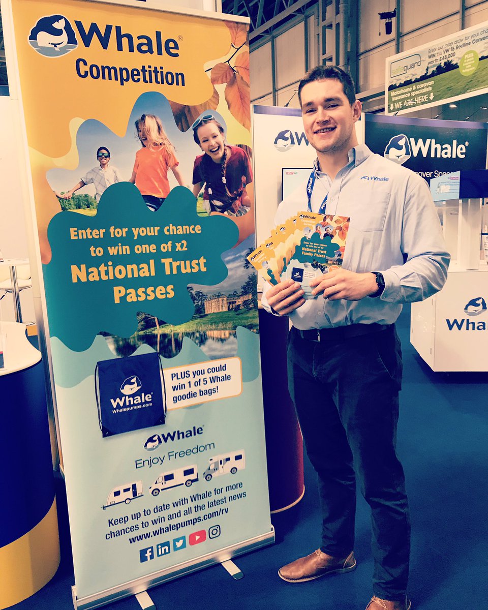 Whale_Pumps's tweet photo. It’s the final day of the Caravan, Camping & Motorhome Show here at The NEC in Birmingham, and your last chance to win a National Trust membership! Visit us in Hall 3 and enter for your chance to win! #enjoyfreedom #winwithwhale https://t.co/OR9e8Soe8Y