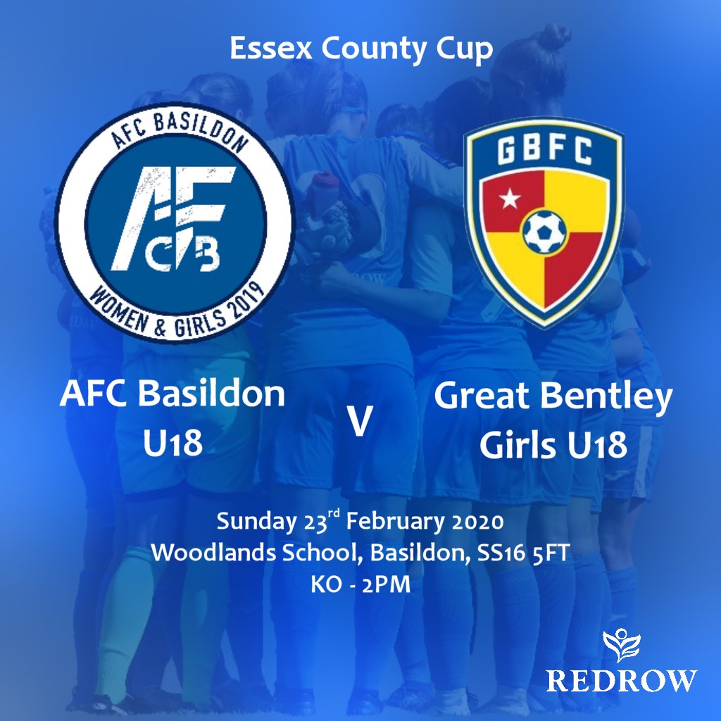 hashtagutdwomen's tweet photo. A month after the original game was abandonded due to a serious injury, our U18 team takes on @BentlyU18 in the County Cup. Hopefully the weather leaves this one alone today!

#AFCBasildon
#OneClub
#Basildon https://t.co/ZWqWfgvggT