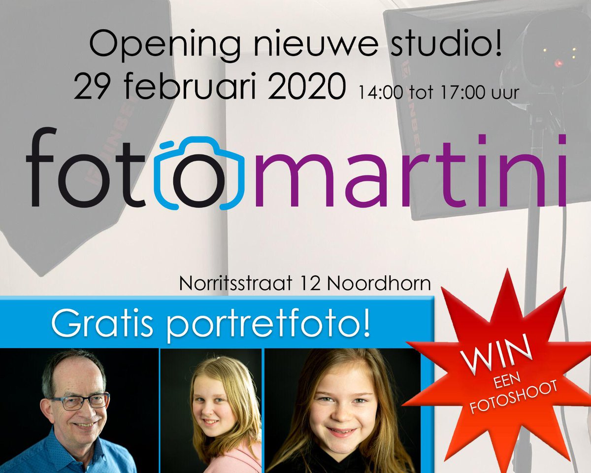 FotoMartini's tweet photo. Iedereen welkom a.s. zaterdag!

https://t.co/9pa2sdgYDV

#westerkwartier #noordhorn #fotografie #studiofotos #fotomartini https://t.co/1Z3ilV4AIi