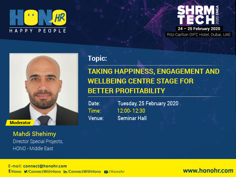 ConnectWithHono's tweet photo. How #employeehappiness, #employeeengagement &amp; #employeeWellbeing can generate better profitability. To know more join the session from 12:00 to 12:30 on Tuesday 25th Feb 2020. #SHRMtechEMEA @MahdiShehimy @mukulja65221026 @SHRM @SHRMindia https://t.co/v23NdLvtjq