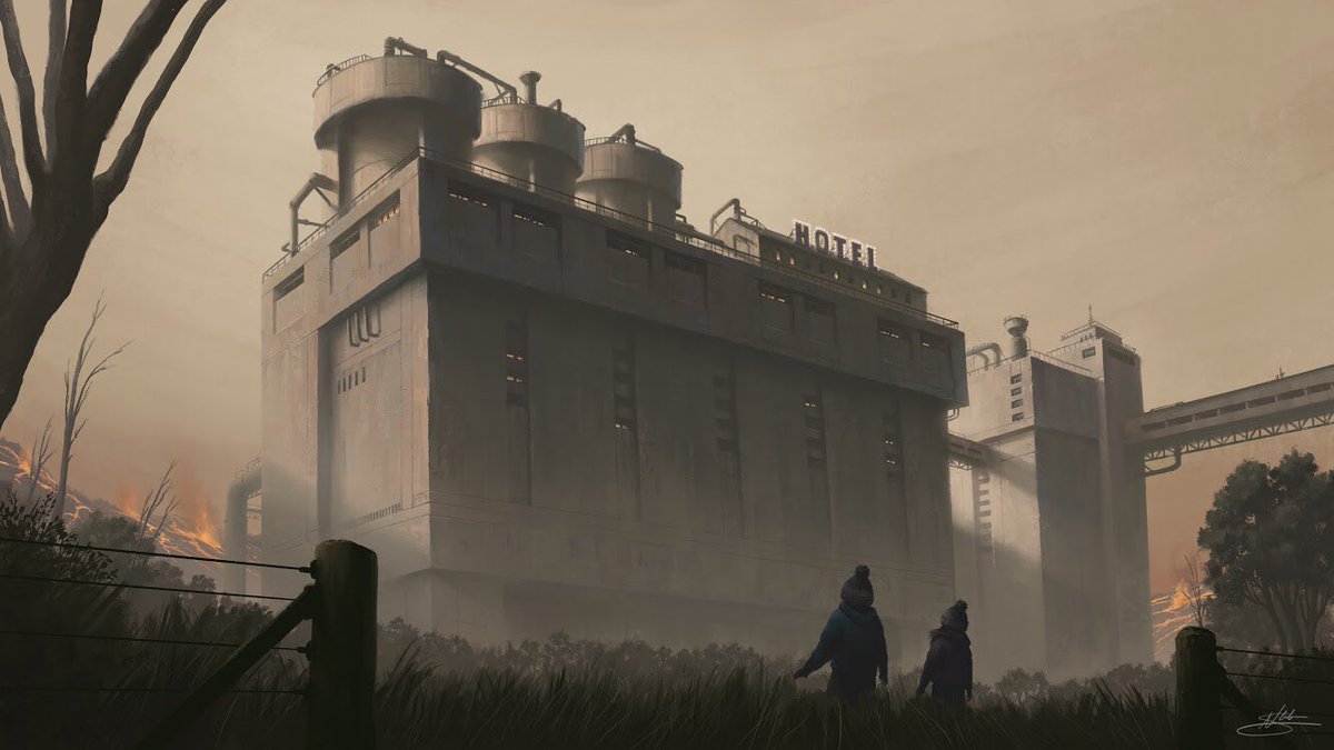 nickstath_art's tweet image. My illustration titled ‘REFUGE’ for my book project. Short story about #climatechange can be read on my Artstation: artstation.com/artwork/Dxedqy #procreate #architecture #illustration #conceptart #art