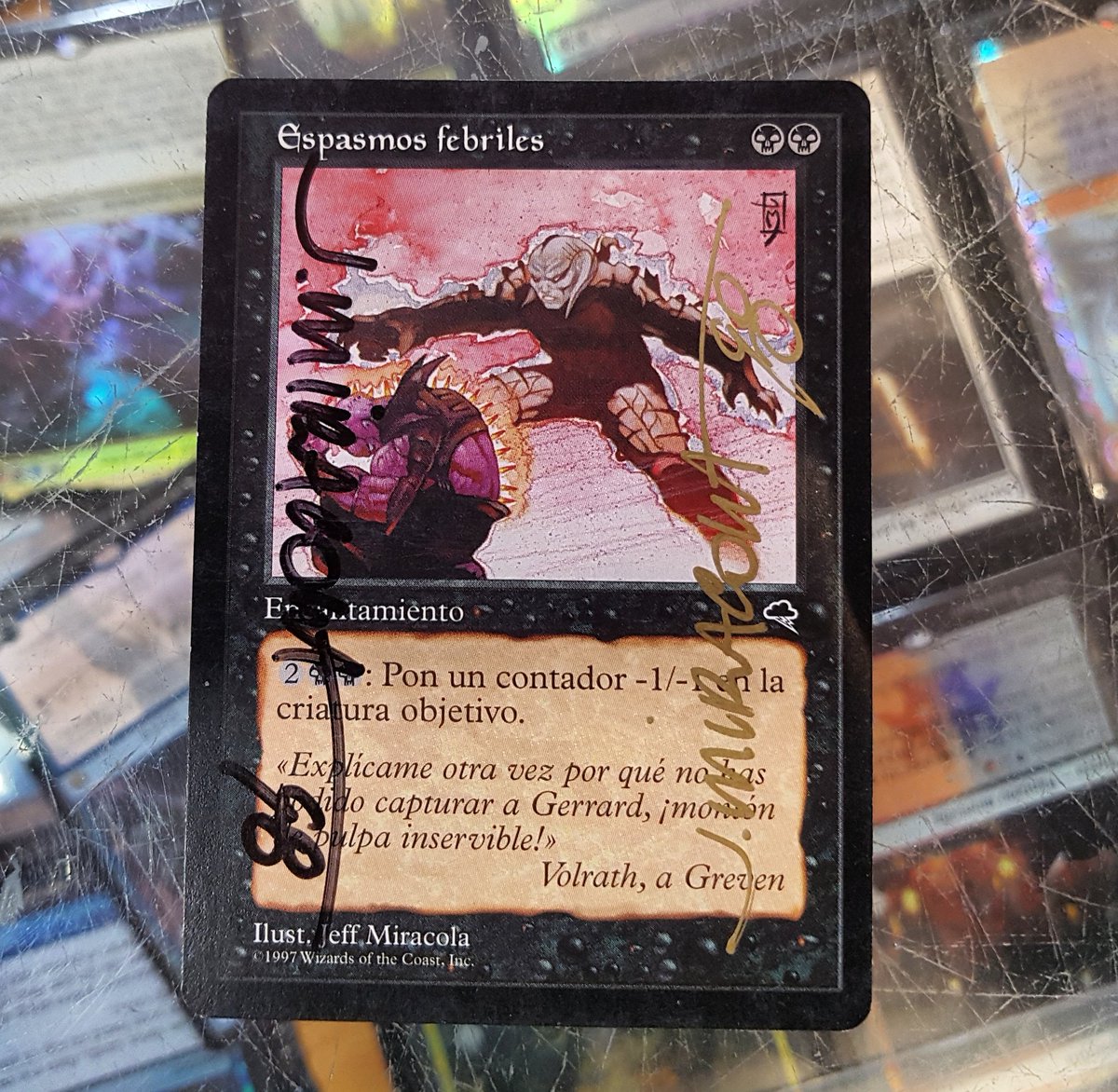 RebellionMTG's tweet photo. 22 Años de estas firmas... vamos, de hace 4 días 😶
#volrath #signed #doublesigned #mtg #mtgsigned #Rebellion #RebellionMTG https://t.co/dE1DMFSK0s