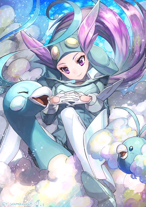 ポケモンORASよりナギさんとチルタリスとチルット 先日ひこうタイプトレーナー(ジムリーダー)の話の流れで…? 