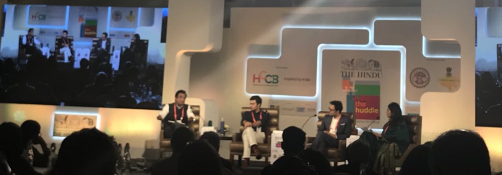 .<a href="/Tejasvi_Surya/">Tejasvi Surya</a> .<a href="/nivedithalva/">Nivedith Alva</a> <a href="/mpriteshpandey/">Ritesh Pandey</a> at <a href="/_thehuddle/">thehuddle</a> speaking passionately about student politics &amp; aspirations of the youth, budget receipts &amp; policy-making, dynasty politics, etc. and having a few laughs along the way..