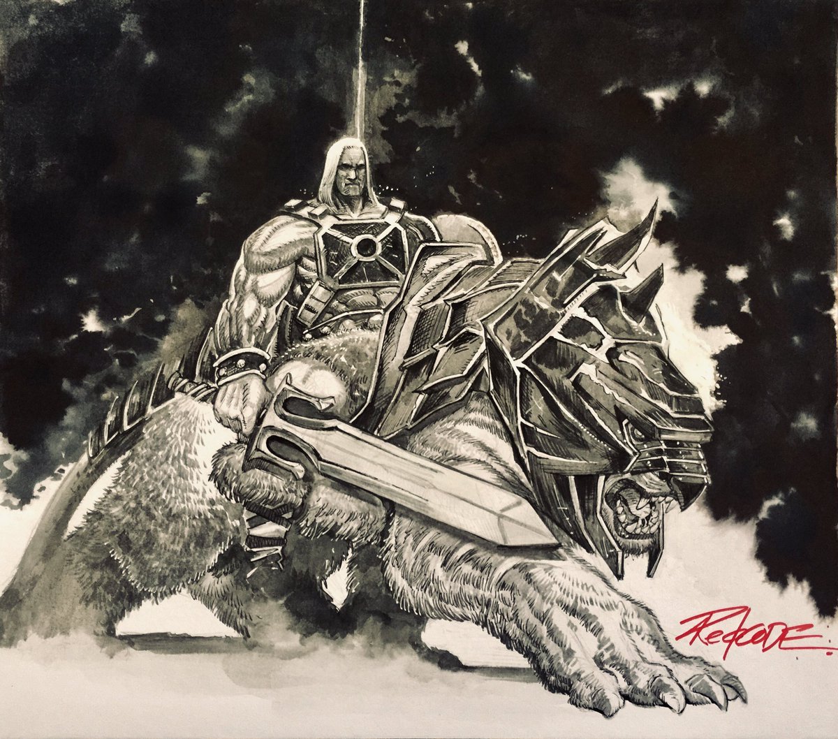 Redcode77's tweet image. He-man and The Masters Of The Universe
#heman #art #sketch #comic #dailyart #daily #commission #masteroftheuniverse #fantasy #fantasyart #fanart #commissionart #ink #brush #drawing #draw #drawings #drawthisinyourstyle #draws #conceptart #fantasybooks #fantasyartwork #tiger