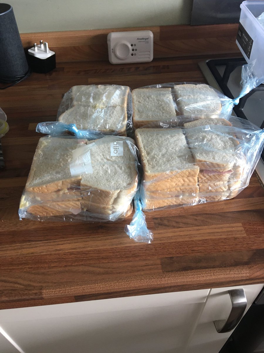 amehill's tweet photo. ⁦@JakeBickerton87⁩  The Gimps sandwich’s done for the week!! #nocrusts Yes Sir Jakey Baby😂🤣 https://t.co/GmOQP53nyY