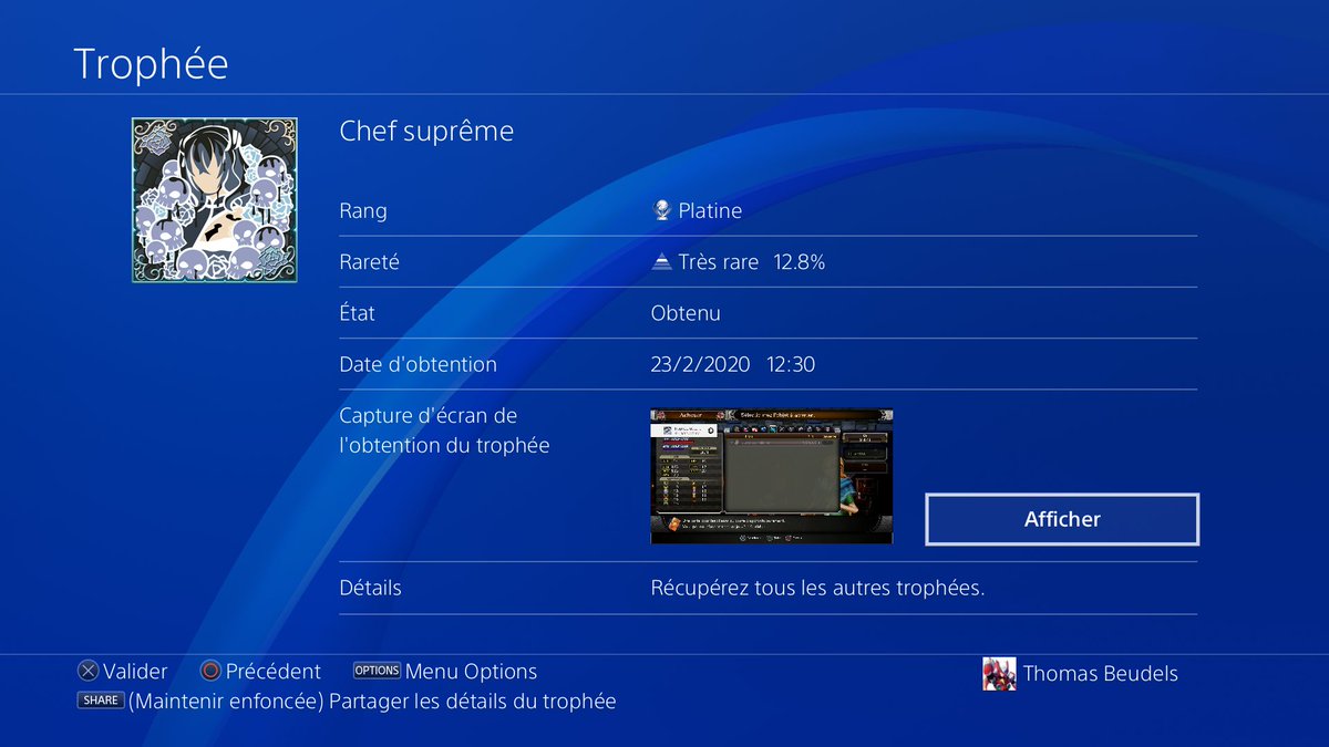 shintomasu's tweet photo. 44ème Platine - Bloodstained : Ritual of the Night @MumblePS4 @PlatineTrophy #PS4share https://t.co/R4cNsm10Uw