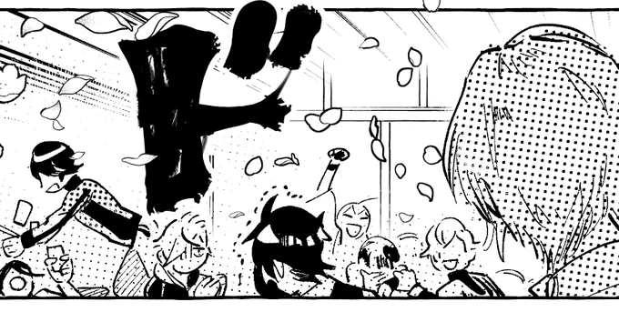 これはノリノリだった時の己と新刃歓迎会の記憶を思い出してスン…となりながら長義の雄姿に拍手をする膝丸です 