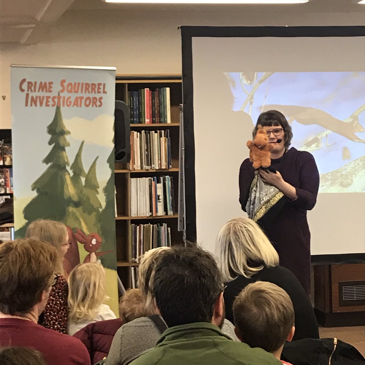 silvercitylibs's tweet photo. The fabulous @auntyemily is joined by Rosie the Squirrel to solve the mystery of the stolen nuts 🐿 🥜 at #GraniteNoir #GN2020 https://t.co/qNMnLcOfvi