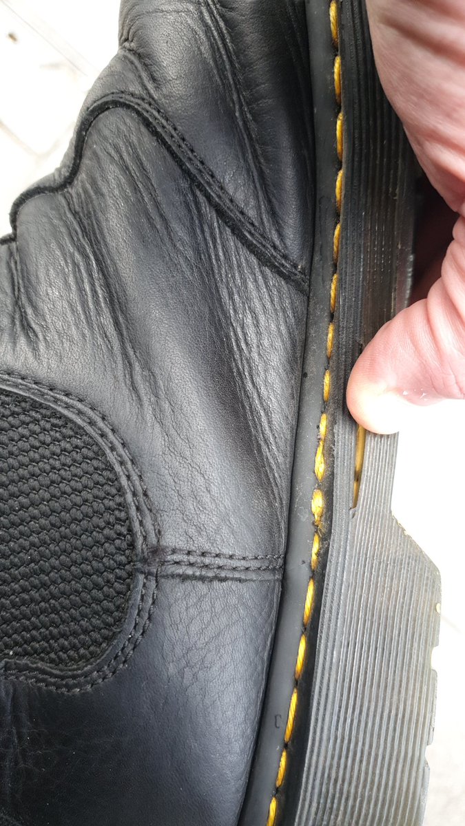 malt_pimp's tweet photo. @drmartens bought these less than a month ago and the sole is splitting off.  Any help? https://t.co/tsSGLIfBdf