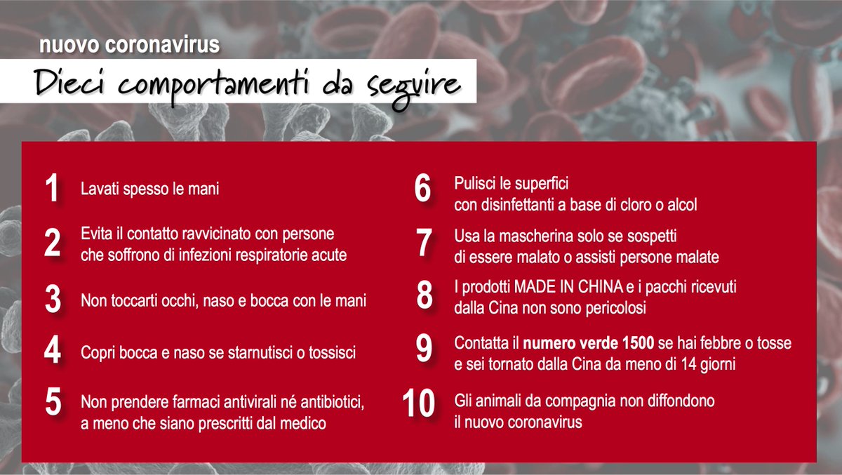 LorenzoSimoni's tweet photo. #CoronaVirusitaly dieci consigli dal #MinisteroDellaSalute 

#mascherine #coronavirus #Whuan https://t.co/BRmXtUSQja