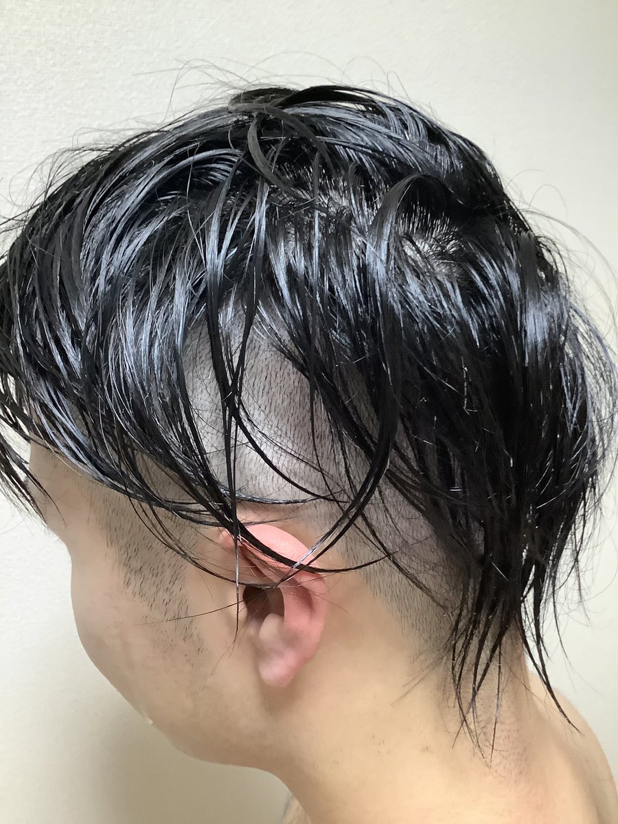 壱國 半刈リー 髪刈り上げた後の風呂上がりぃ 嫁ちゃんにお願いして撮ってもらった笑 後頭部に分け目 ハゲ が多くて萎えぇ