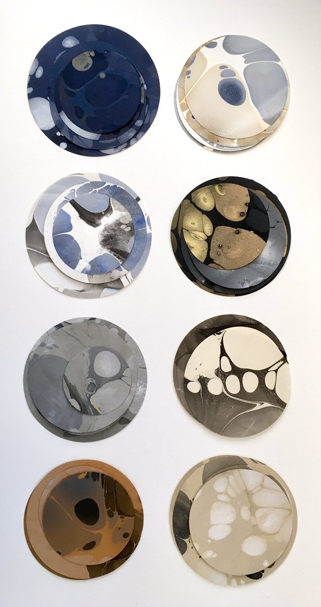 LouBoydArt's tweet photo. Preparing #collage in #marbledpapers for new twilight #screenprints https://t.co/fxgIuxuMqV