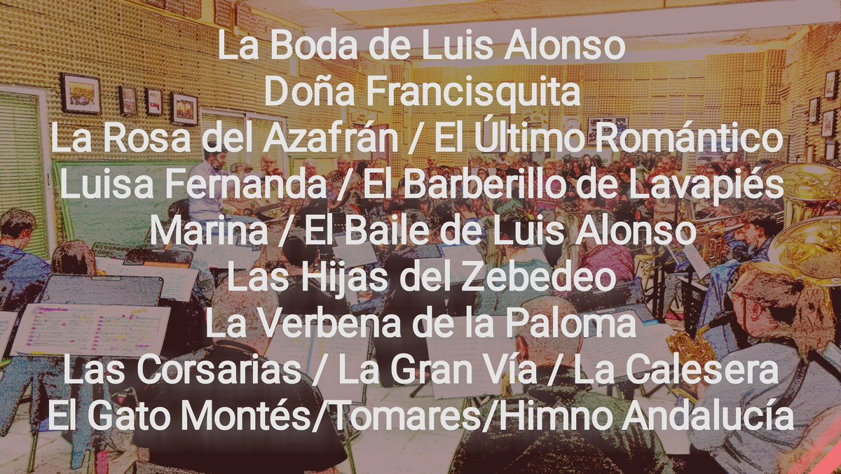BSTomares's tweet photo. CONCIERTO DEL DÍA DE ANDALUCÍA 2020: "BAJO EL SOL DE NUESTRA TIERRA. Un homenaje a la zarzuela."
Jueves 28 de Febrero - 12:00h - Auditorio Municipal "Rafael de León" de Tomares
@Tomares_es 
@radiotomares
@ETomares 
@auditoriotomare
@TomaresJoven https://t.co/VTSuNIm40v