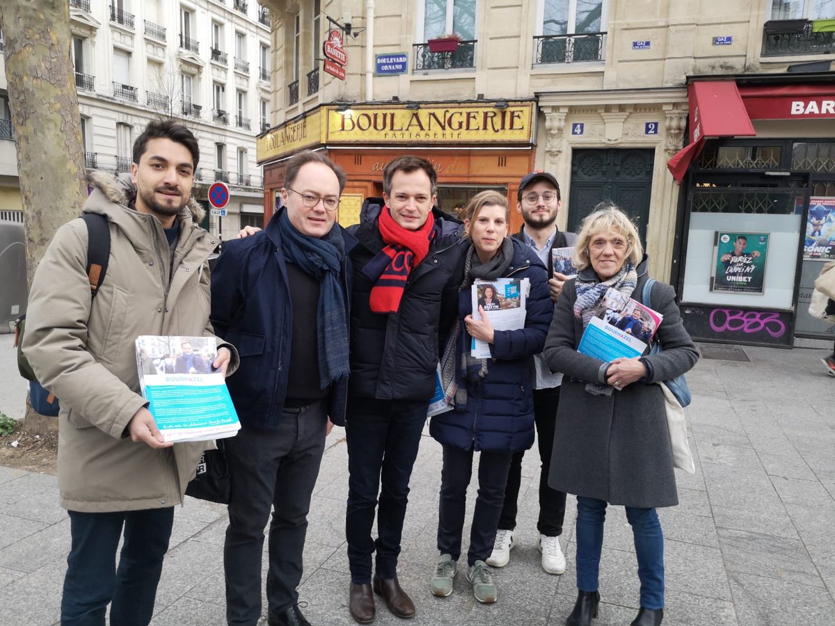 pybournazel's tweet photo. Merci à l’équipe du XVIIIe mobilisée. Échanges nombreux et chaleureux avec les habitants. Vie quotidienne: propreté, tranquillité, sécurité, lutte contre la pollution et le bétonnage... https://t.co/l0ueq52LXr