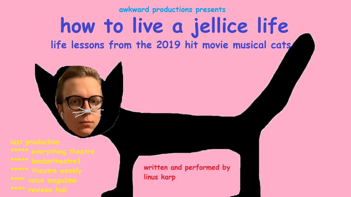 AwkwardProds's tweet photo. Jellicle cats come one come all!

Super excited to be presenting this 15 minute show at @CanalCafe on 7th March as part of @PlayGroupCo's LUCKY DIP night.

Get your tickets here ⬇️😻
https://t.co/AMcwMNqDCR https://t.co/BL7ugout52