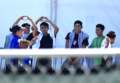 CatYuracka's tweet photo. These are the kids that are victims of Rapey’s MPP policies, and they are all to be #DeportedToDanger under #HARP &amp; #PACR. We ate @TornilloWitness-we protested &amp; kept a continuous vigil outside the gates of  #Tornillo &amp; #Homestead kiddie concentration camps until they were closed https://t.co/1uX18Eikcn