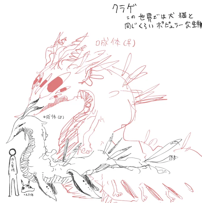 たまに描く生き物 