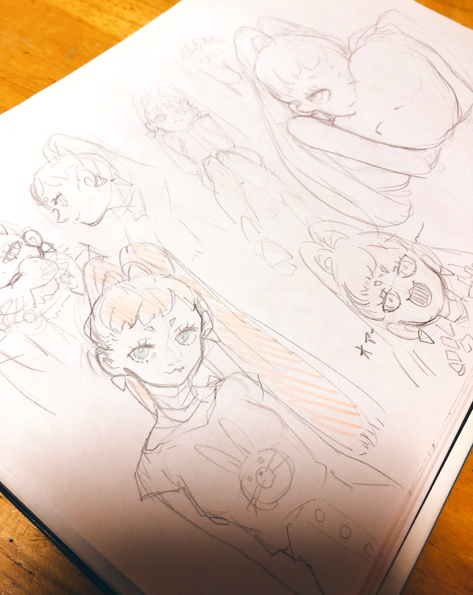「オリジナル。うさ耳のようなツインテールちゃんのデザインを描いてました〜!きっとマ」|水溜鳥のイラスト