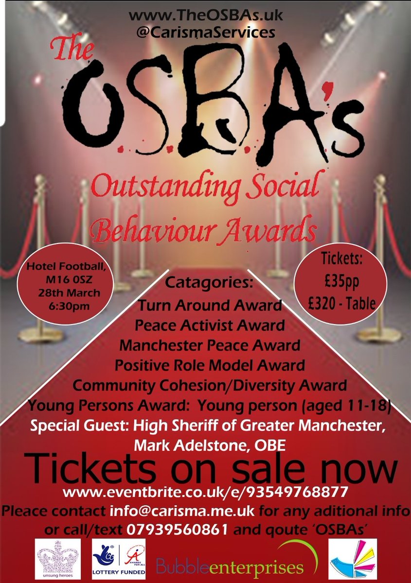 Table Bookings going fast. Get your tickets to support the Pacemakers of our communities. This WILL be a great opportunity to network. Businesses represented so far: <a href="/Ciptex/">Ciptex</a>; <a href="/bubbleventures/">Bubble Enterprises</a>; <a href="/AspenifyInc/">Aspenify</a>; <a href="/BigThingK/">BigThingK</a>; <a href="/Henshaws/">Henshaws</a>; @ILoveBramhall