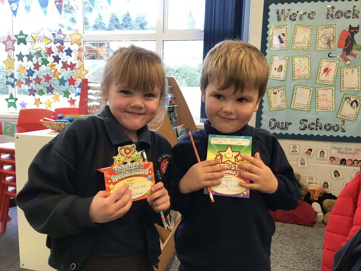 STAClassBirch's tweet photo. Congrats to our latest award winners in YR! Molly has been a super kind and compassionate friend and Freddie has been doing some great independent maths work. Well done to both of you! 😀🌟🌟 #superstars #teamstannes https://t.co/ItHKHtrTVT