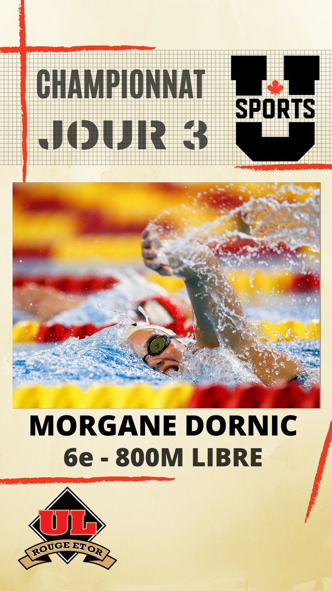 RetOnatation's tweet photo. Conclusion du Championnat @USPORTSswimming 

Nathan Beaudin-Bolduc a remporté le titre de recrue masculine de l'année!
Lisa Pou et Morgane Dorn ont terminé 4e et 6e du 800m libre! 
Ptit Amb a terminé au pied du podium au 200m 4 nages!

Classement
Femmes 9e Hommes 11e

#Golaval https://t.co/IbCRGwjC0q