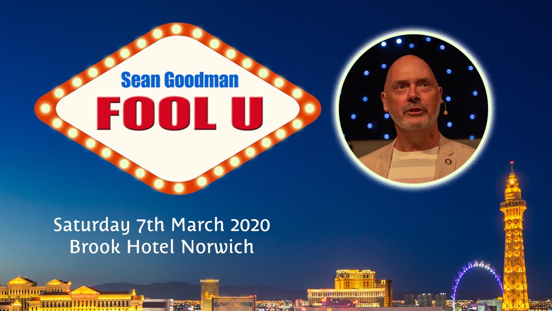 Who loves Magic? Meet Sean Goodman who will be bringing his 'Fool U' show to the Brook Hotel on Saturday 7th March. Booking at brookhotel.co.uk/events/sean-go… #norwich #magic