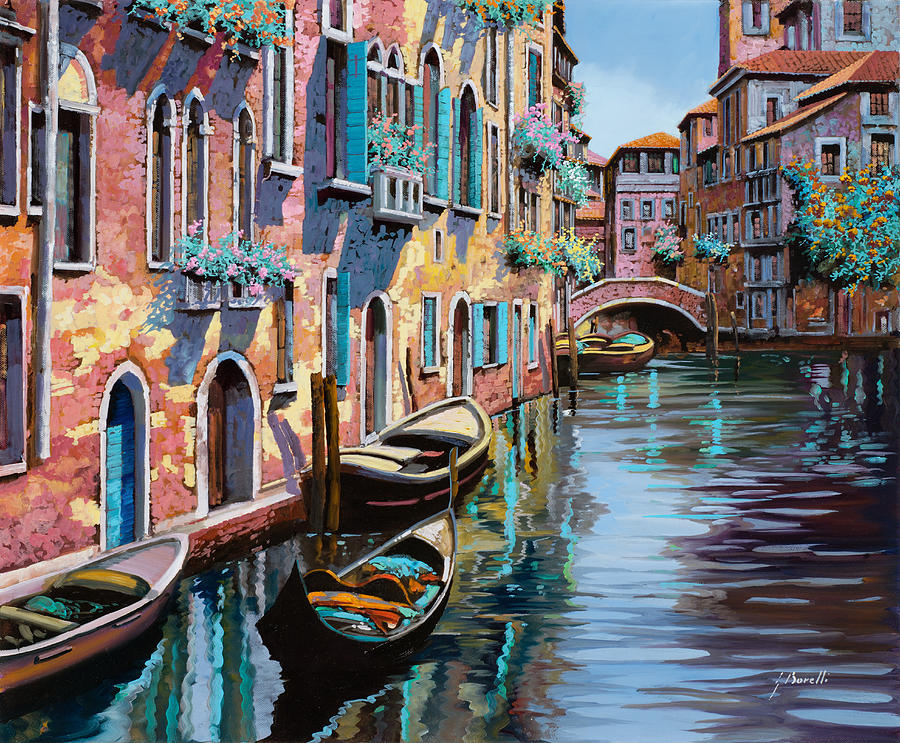 Wall art Venice in pink modern painting for house High quality hand painted oil painting canvas my-artwork.com/product/wall-a…