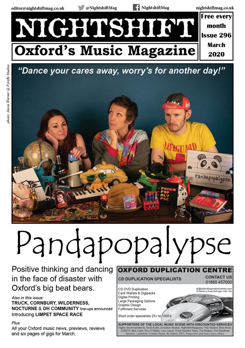 There releases from <a href="/thesubtheory/">The Subtheory</a> <a href="/WesternTears/">Great Western Tears</a> <a href="/aphra_taylor/">Aphra Taylor</a> <a href="/worrytheband/">WORRY</a> <a href="/ElephantTrip/">The Elephant Trip</a> <a href="/FreudOctavia/">Octavia Freud</a> &amp; Order#227 reviewed in March's <a href="/NightshiftMag/">Martha the Nightshift Cat</a> online now at nightshiftmag.co.uk/2020/mar.pdf