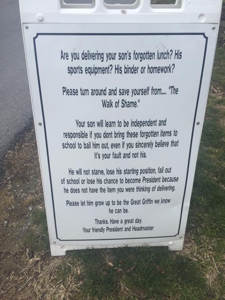 GiftedTawk's tweet photo. Posted in front of the driver’s lane at an elementary school. Thoughts on this? https://t.co/bP97gTbRlB