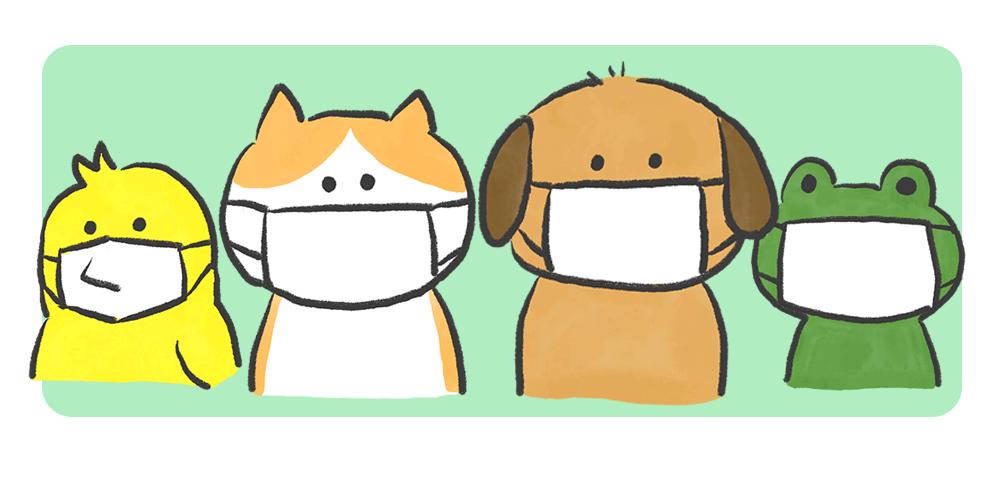 fotoma🌷フリー素材 on Twitter: "マスクをしている動物の無料イラスト♪です。 https://t.co/hvegBCDKYU ゆるーーいイラストです🤗印刷物やブログなどに使ってくださいね。PNGデータなので背景が透過しています。 #無料イラスト #イラスト #マスク #ゆる絵 #猫 #犬 #鳥 ...
