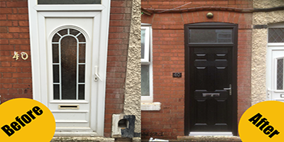 TradeWindows4U's tweet photo. Composite doors are not only more thermally efficient than a UPVC door, but also more secure and available in a wide range of colour and glazing options. Pick your favourite and transform the look of your home. Available for delivery in 5 working days https://t.co/DiI97rXD2q https://t.co/j0RzbQx4ch