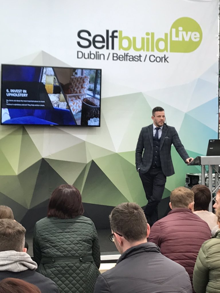 Our creative director <a href="/stephenblakely1/">Blakely Interiors</a> is presenting his 9 Design secrets on the theatre stage @selfbuildire right now 😉