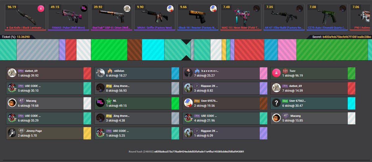 🔥 10 x 10$ Giveaway 🔥

100$ will be split among 10 people. 🏆

➡️Retweet &amp; Follow
➡️Log into EZRage.com and be active in the chat (minimum 3 messages)
➡️Comment your Steam64ID under this tweet

Rolling in 1 hour, good luck! 🍀