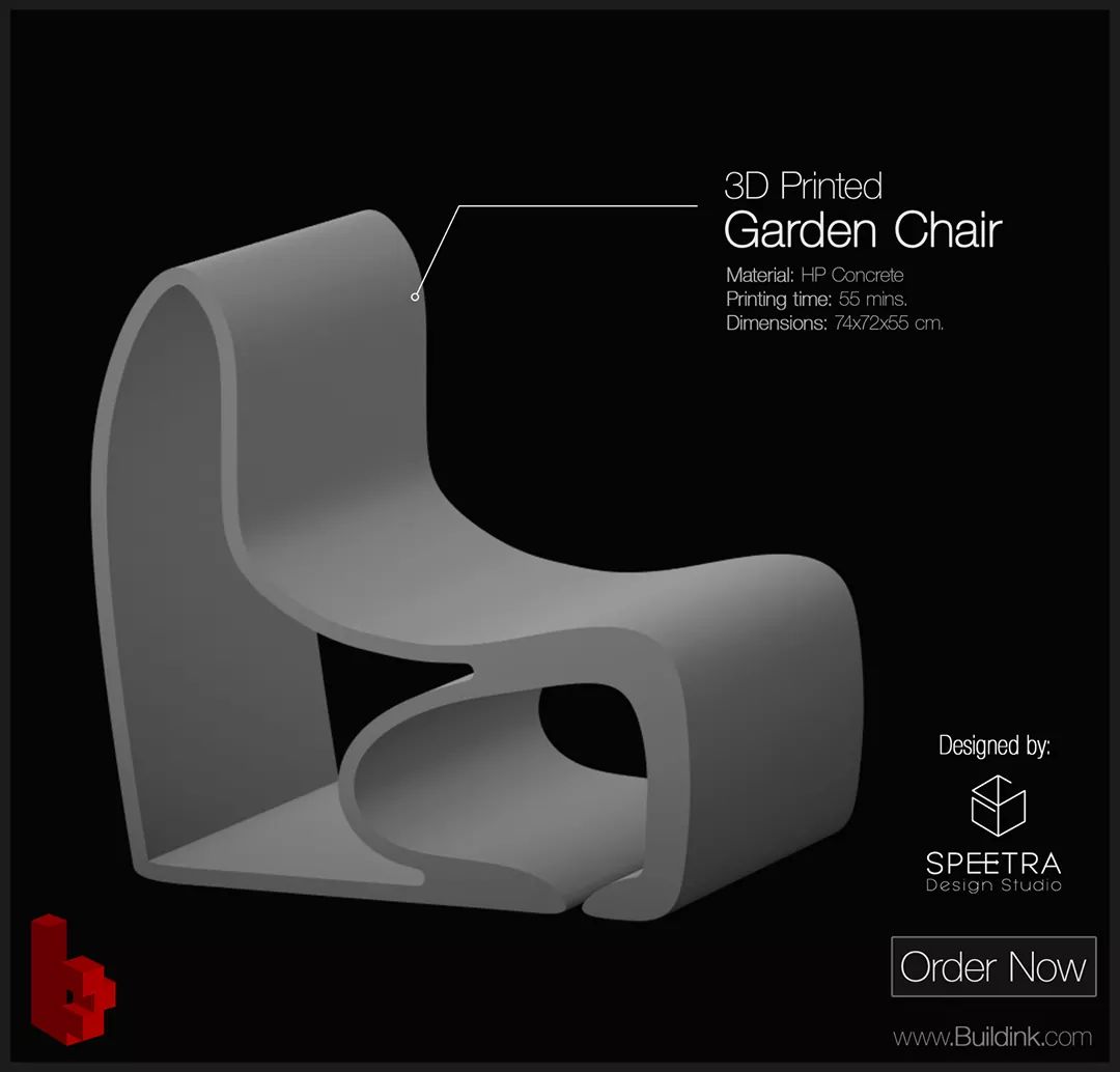 3DBuildink's tweet photo. Modern Chair Designed by @SpeetraS
3D Concrete Print your custom outdoor modern furniture &amp; architectural designs in less than 1 hour!
Made in 🇱🇧
#furniture #digitalfabrication #3dconcreteprinting #3dcp #3dprinting #3d #concrete #advanced #industry #manufacturing #structure https://t.co/J41sAdfswV
