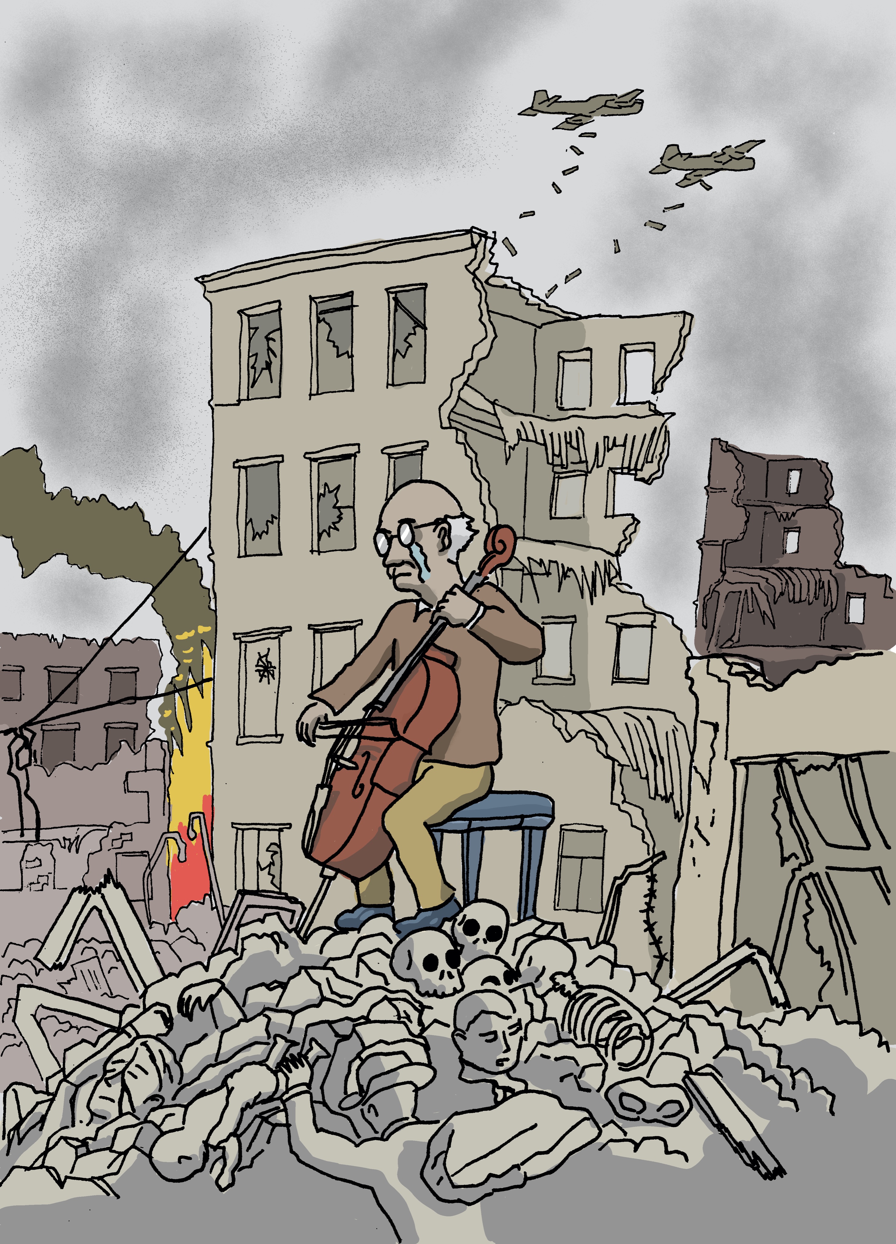 Seki Takoyaki Cellist Cello Destruction 戦争レクイエム 戦争は女の顔をしていない 悲しい イラスト好きな人と繋がりたい イラスト好きさんと繋がりたい イラスト好きと繋がりたい オリジナルイラスト Illustration Illustrationartists