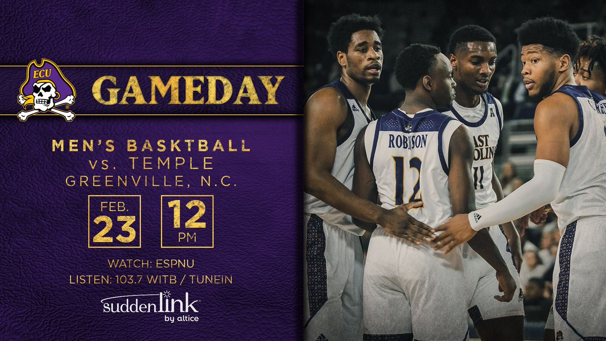 ecubasketball's tweet photo. #PACKMINGES πβ οΈ
π Temple
πMinges Coliseum
π» ESPNU
π» 103.7 FM / https://t.co/JEFXPdUozV
π https://t.co/rpEHJFWgSm
π² @ECUBasketball
π https://t.co/FlNA0jl8jT https://t.co/L5ClVckL1G