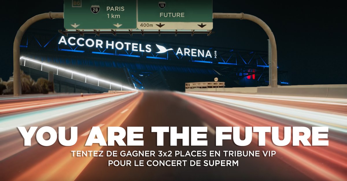 Accor_Arena's tweet image. #Youarethefuture
🎟 Prêt(e) à être dans le futur avec @superm mercredi prochain ? 

On te fait gagner 3x2 places en tribune VIP pour le concert du groupe 🙌
Pour participer :
➡️ RT &amp;amp; FOLLOW notre compte @AccorH_Arena

🎲 TAS mardi à 17h
#wearethefuturetour
