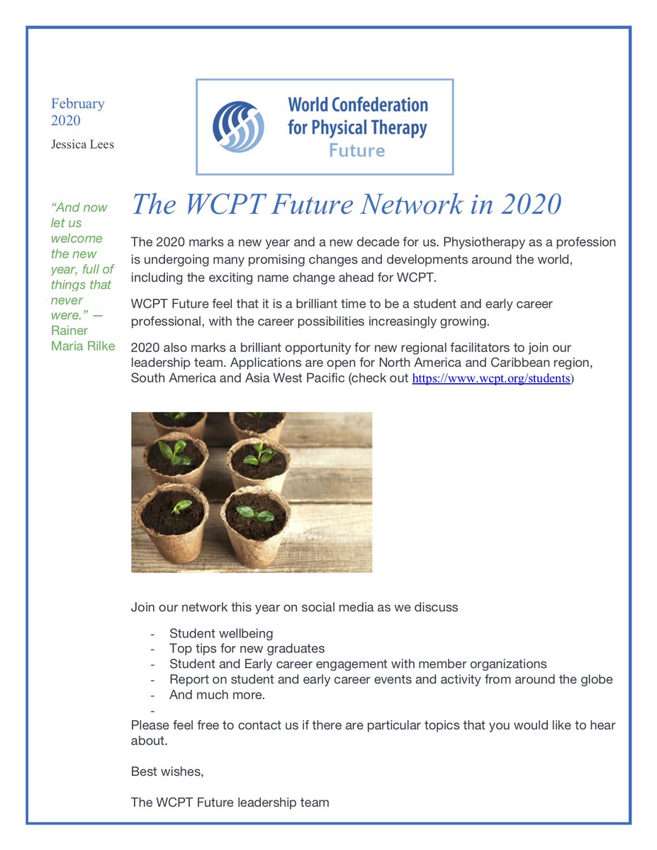 World Physiotherapy Future Network tweet media