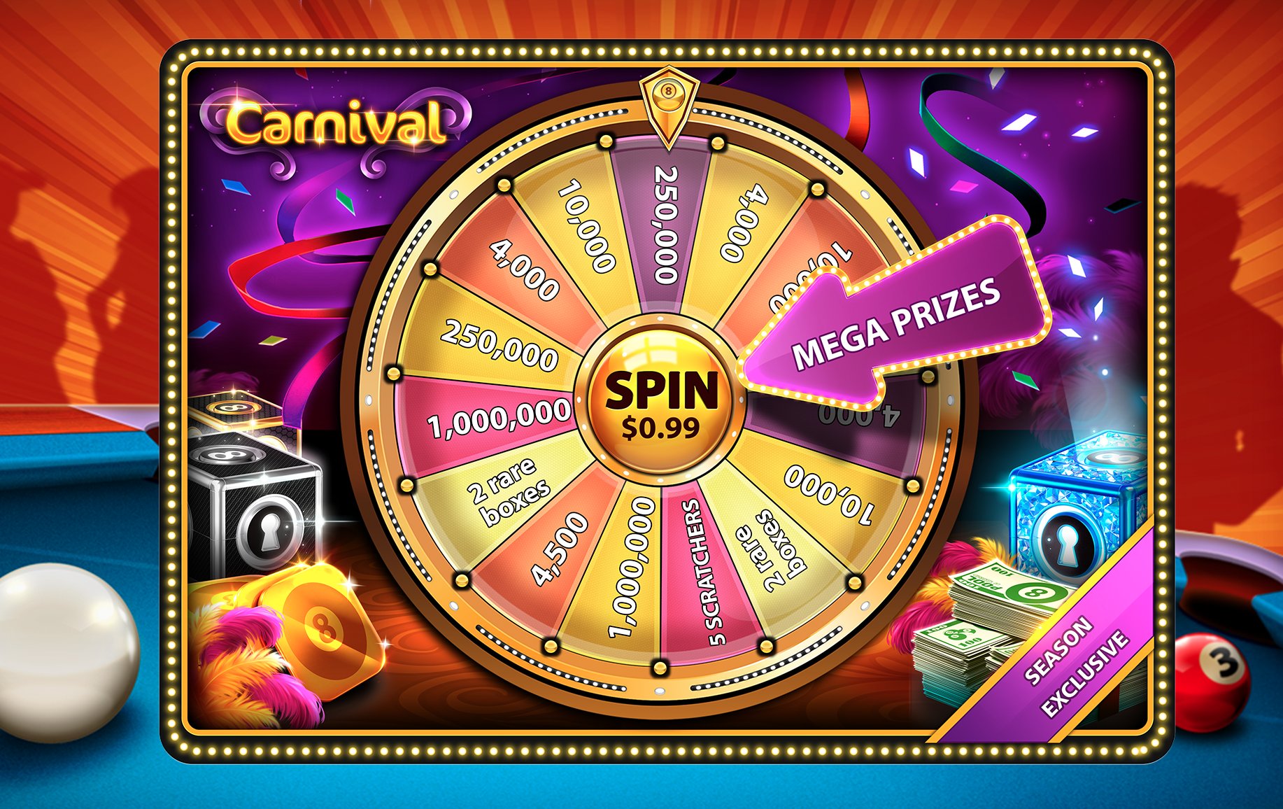 8 Ball Pool - SO LUCKY!! Opening 20 Spin and Wins!